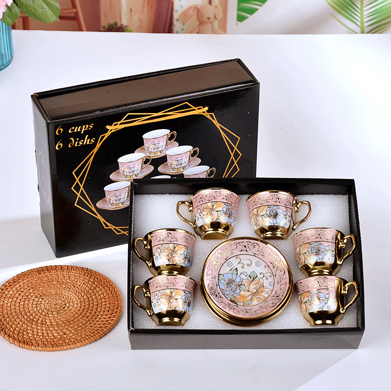 luxurious European style ceramic cups coffee & tea sets coffee cups set