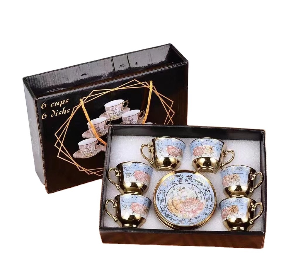 luxurious European style ceramic cups coffee & tea sets coffee cups set