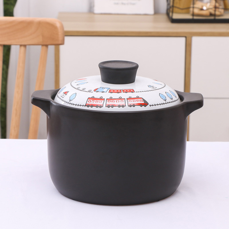 Black Pot Sets Kitchen Pots Japanese Style Ceramic Soup & Stock Pots for restaurant hotel