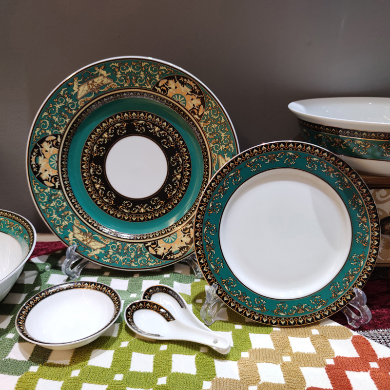 High end product ceramic dinner set dinner table set Christmas dinnerware sets with high quality