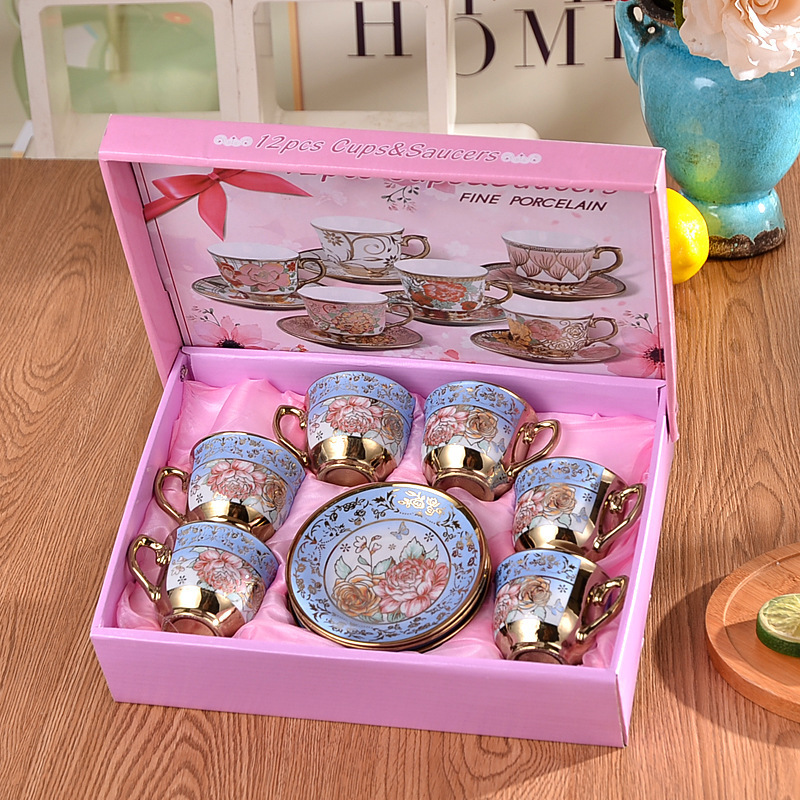 luxurious European style ceramic cups coffee & tea sets coffee cups set