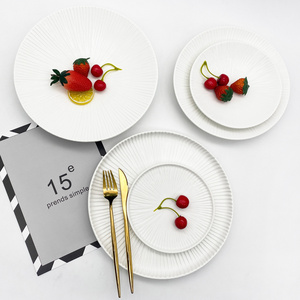 New product NEW PRODUCTS  6" 8" 9" 10"  salad fruit and dessert plate white ceramic plate porcelain dishes wholesale