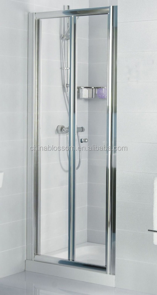 China Blossom bathroom small size framed bi-fold bifold glass accordion shower doors