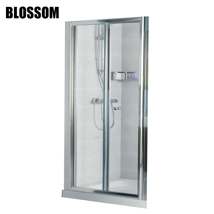 China Blossom bathroom small size framed bi-fold bifold glass accordion shower doors