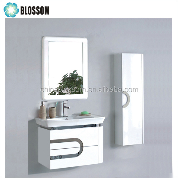 Hangzhou White PVC Corner Furniture Waterproof Bathroom Cabinet