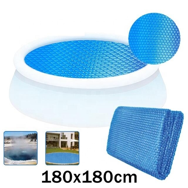 Blue  solar blanket cover for covers  swimming pools and Above-Ground Round Swimming inflatable pool covers