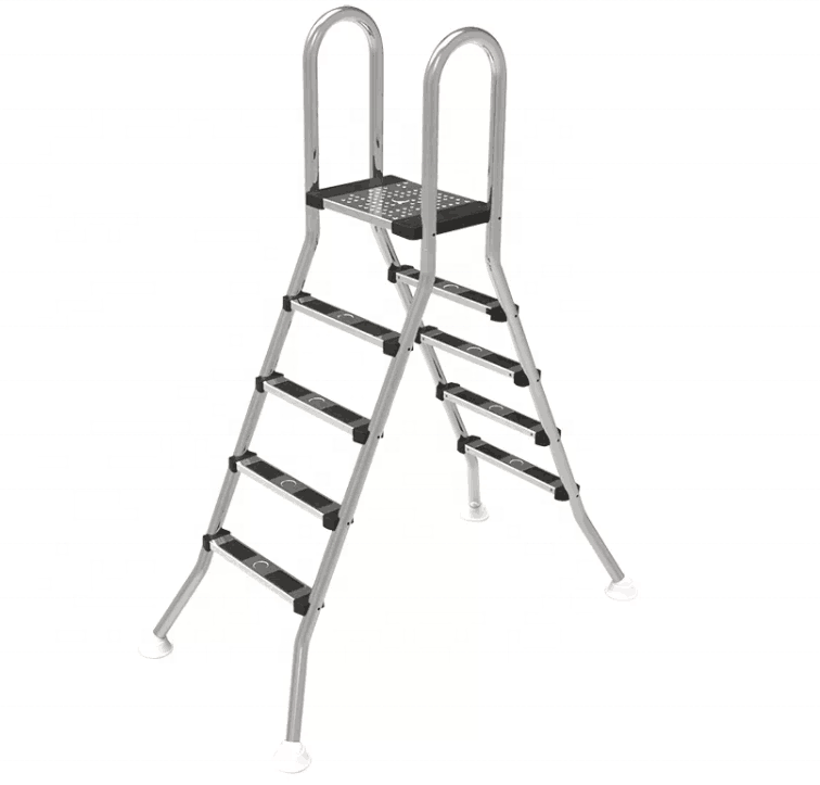 High quality Deluxe 304 Stainless Steel Pool Ladder for above ground pool