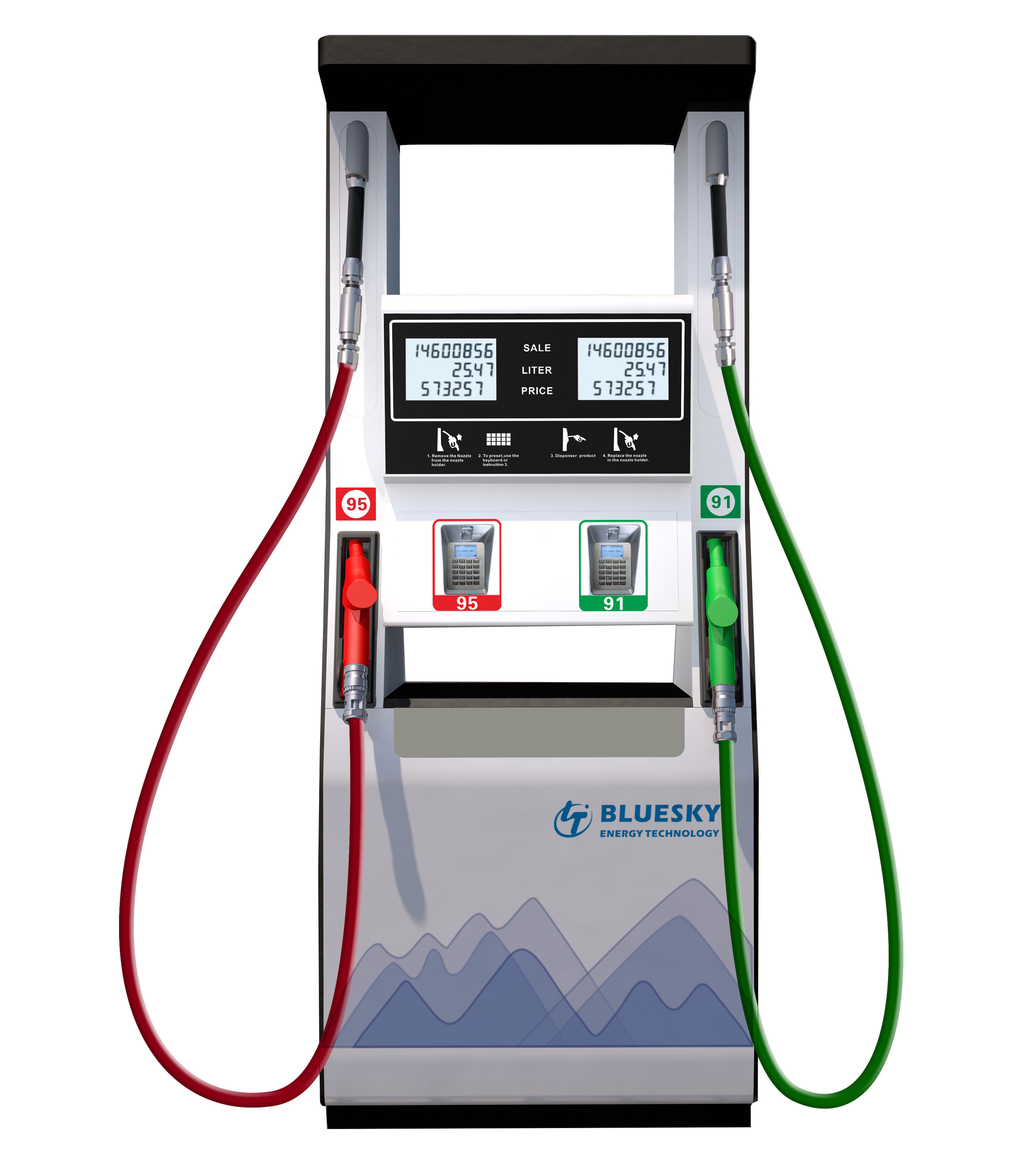 Bluesky RT-SG244 Good Price Gas Station Fuel Dispenser Pump Safety Smart Diesel Fuel Dispenser For Sale