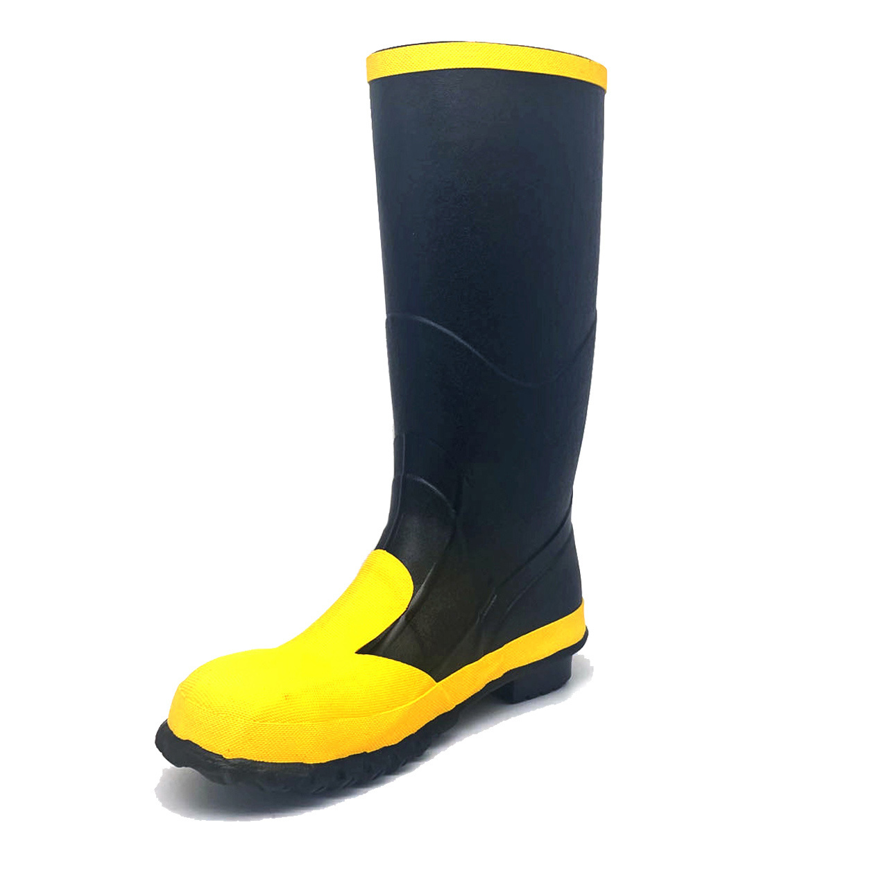 customized rubber neoprene lining rubber safety boots steal toe anti puncture and smash for mining boots