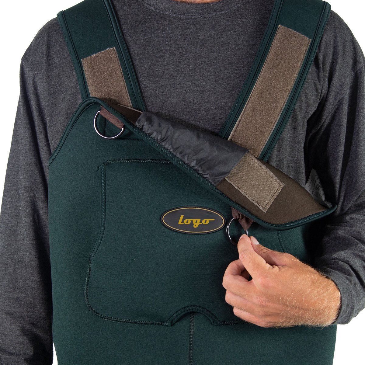 customized 3.5mm neoprene chest waders for fishing cleated sole or felt sole with insulation.