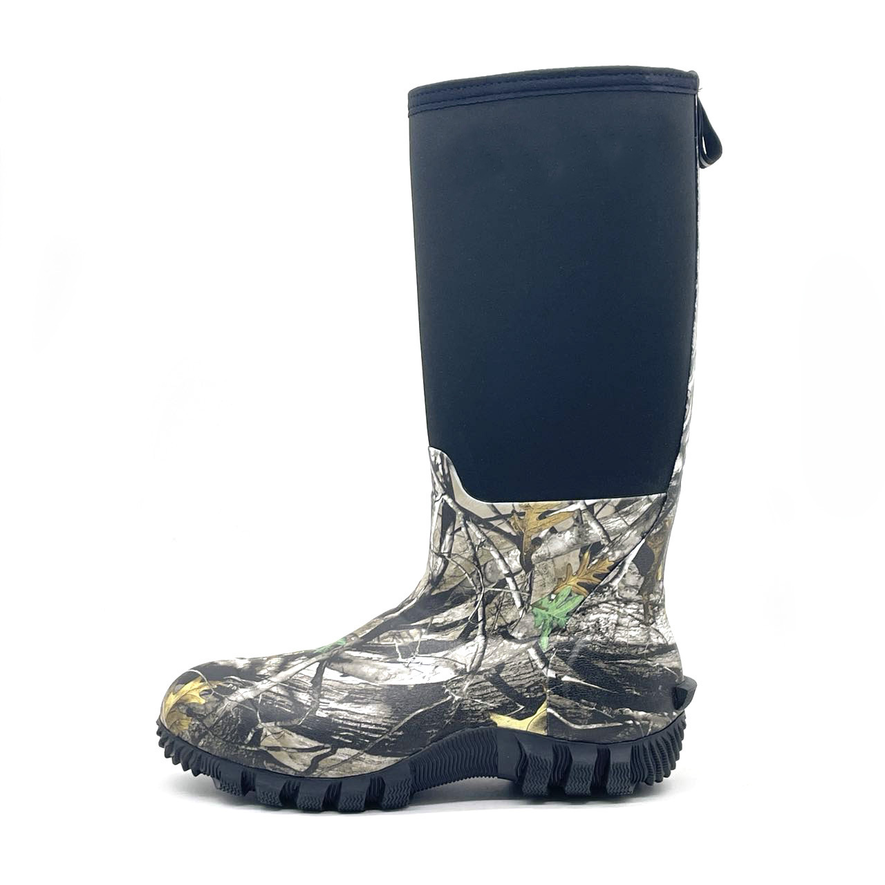 manufacture top quality 800g insulated winter waterproof  camouflage rubber  boots neoprene hunting boots for men