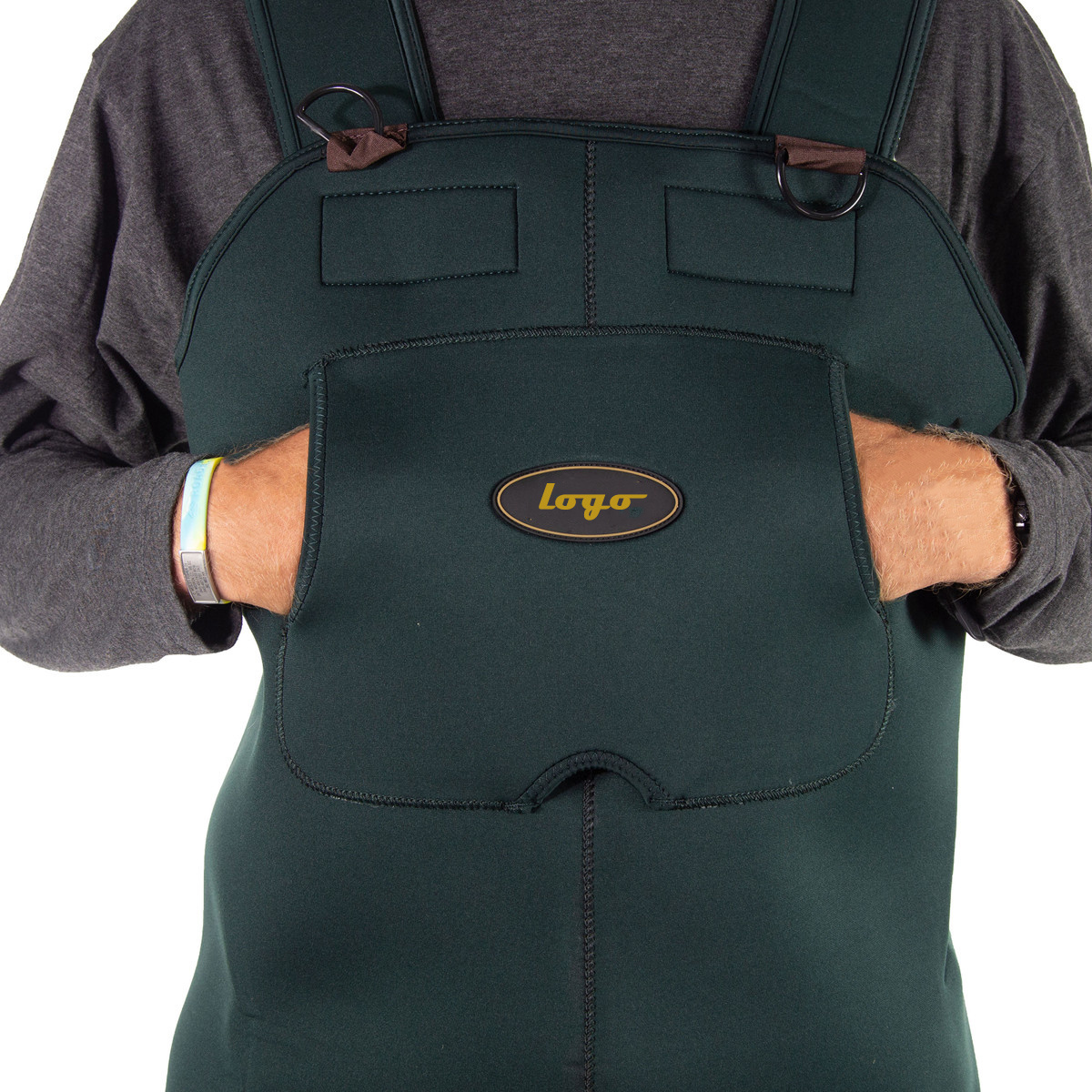 customized 3.5mm neoprene chest waders for fishing cleated sole or felt sole with insulation.