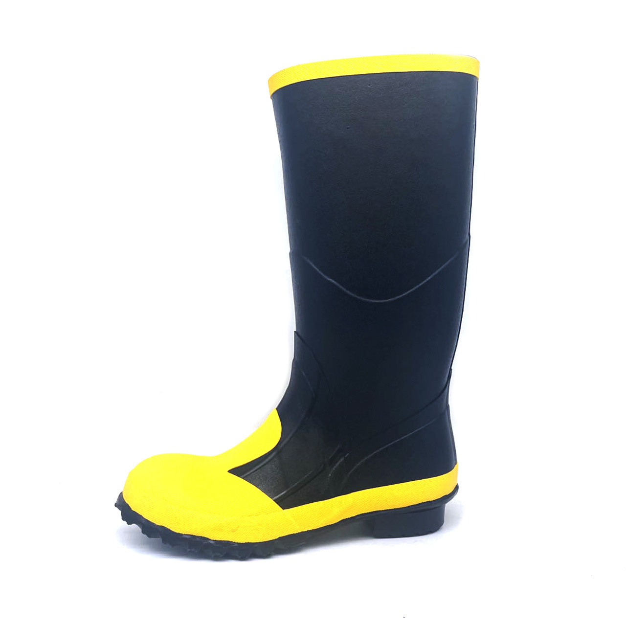 customized rubber neoprene lining rubber safety boots steal toe anti puncture and smash for mining boots