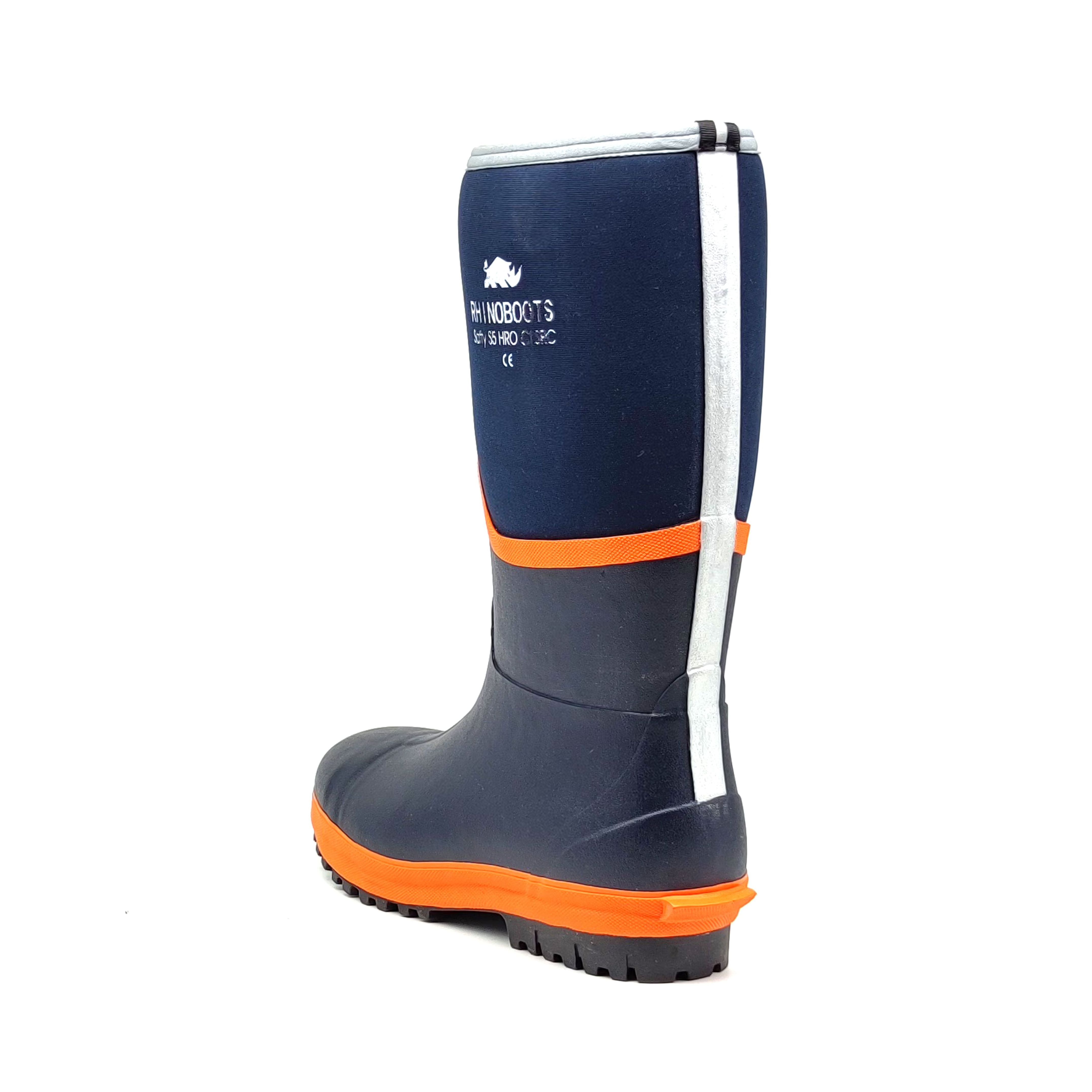 best seller  neoprene rubber water proof steel toe knee high work boots for for tough environment for workers