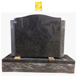 Wholesale Price Natural Stone Absolute Black Modern Design Hand Carved Garden Granite Monument