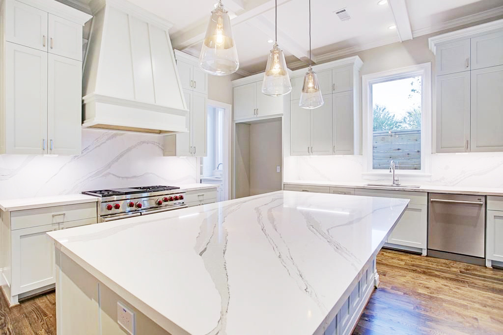 Artificial Stone Carrara Countertops Kitchen Cabinets White Quartz Tiles