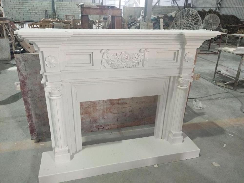 chinese factory wholesale stone french style angel marble fireplace surround mantel / molds