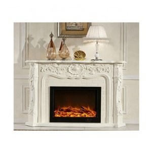 chinese factory wholesale stone french style angel marble fireplace surround mantel / molds