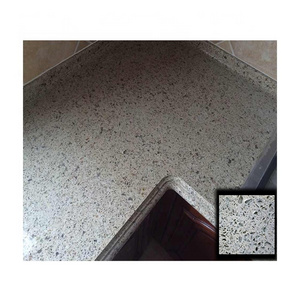 Faux stone custom design gray sparkle quartz slab countertop