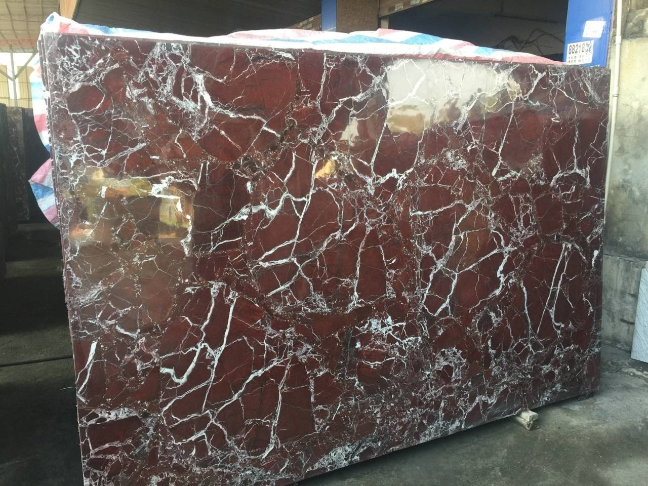 Natural Stone Thick Slab Windowsill Panel Slabs Rosso Levanto Red Marble Kitchen Countertops Marble Tiles