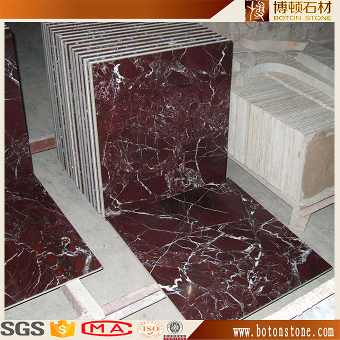 Turkish Rosso Levanto Natural Purple Marble , white vein line purple natural marble countertop