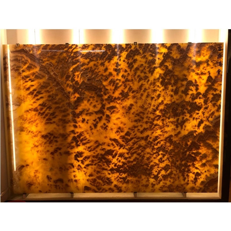 China Manufacturer Alabaster Crystal Yellow Marble Onyx Wall Slab