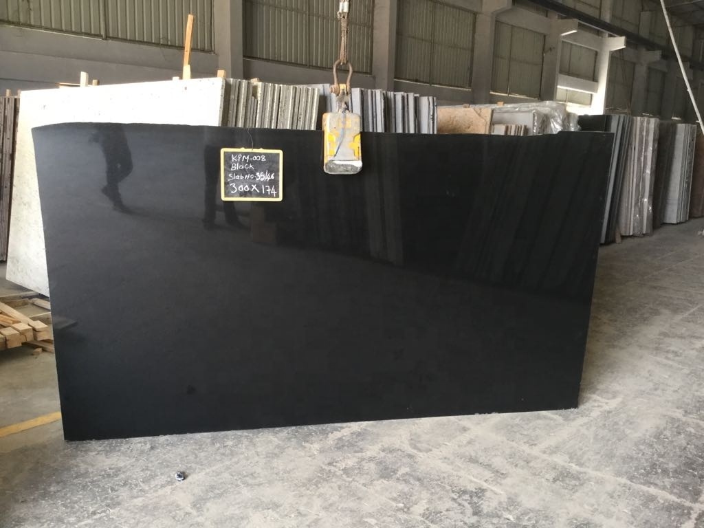 Wholesale Price Natural Stone Polished Floor Slabs Carved Monuments Black Granite Headstones