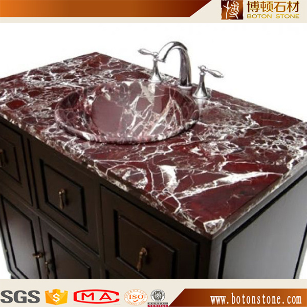 Turkish Rosso Levanto Natural Purple Marble , white vein line purple natural marble countertop