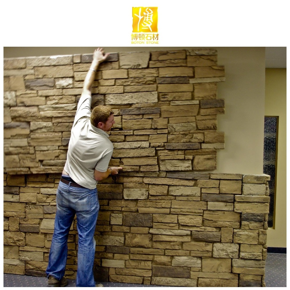 Factory Price Outdoor Artificial Slate Cladding Cultural Decorative Veneer Faux Stone Wall Panels Carbon Slate