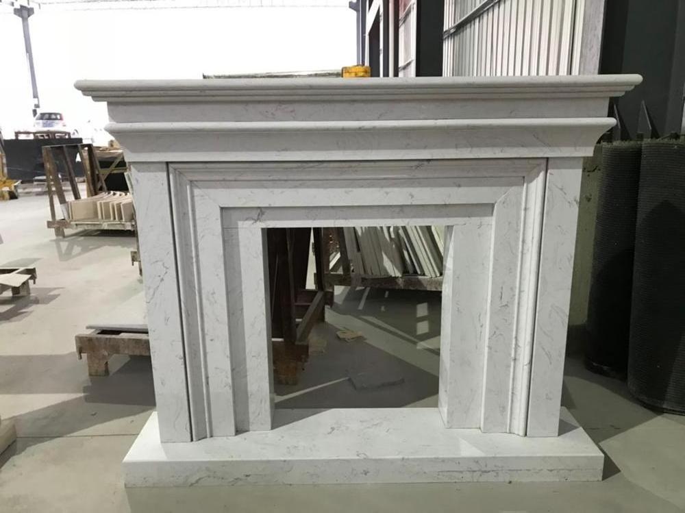 chinese factory wholesale stone french style angel marble fireplace surround mantel / molds