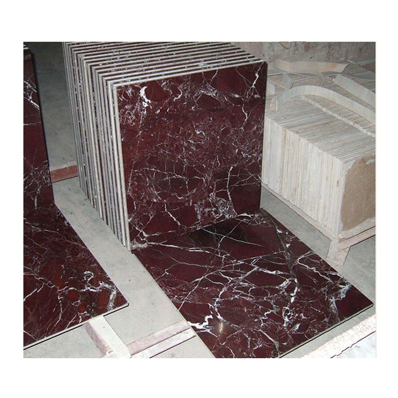 Natural Stone Thick Slab Windowsill Panel Slabs Rosso Levanto Red Marble Kitchen Countertops Marble Tiles