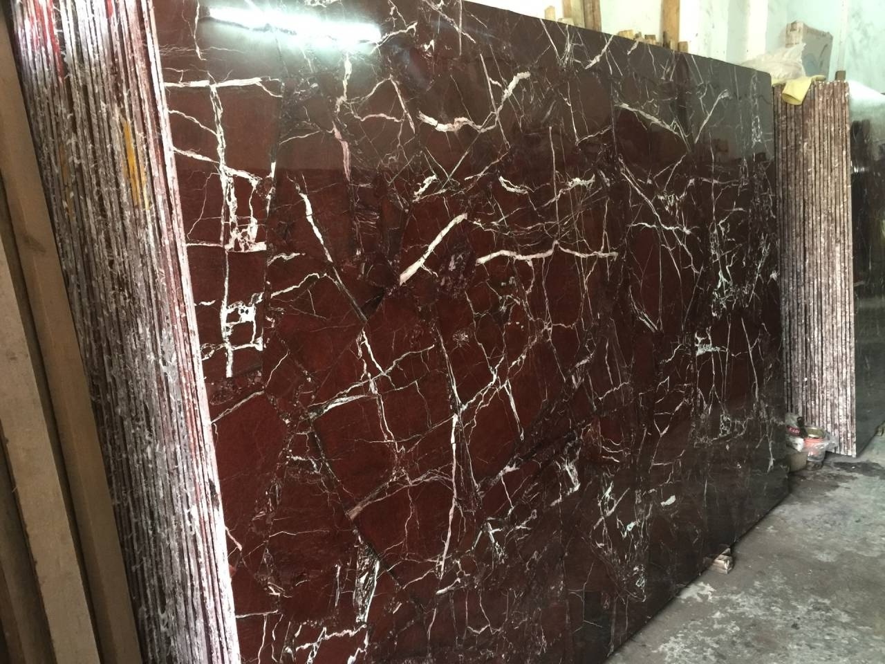 Natural Stone Thick Slab Windowsill Panel Slabs Rosso Levanto Red Marble Kitchen Countertops Marble Tiles