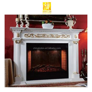 Modern Design Marble Fireplace Surround Decoration Indoor Outdoor Fireplace