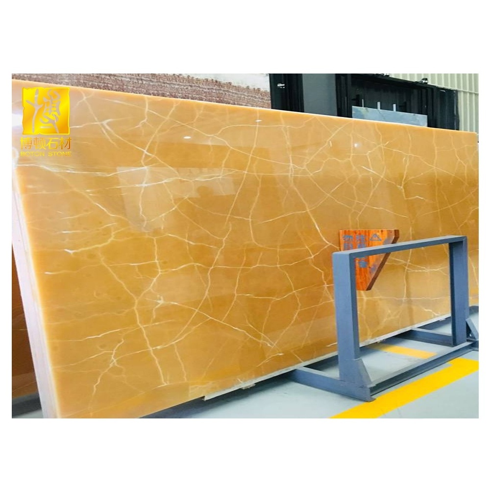 Wholesale Price Yellow Honey Onyx Marble Slab For Wall