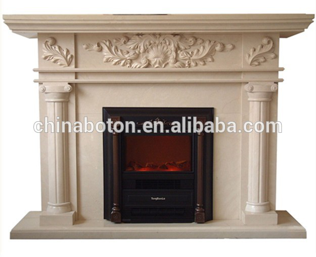 chinese factory wholesale stone french style angel marble fireplace surround mantel / molds