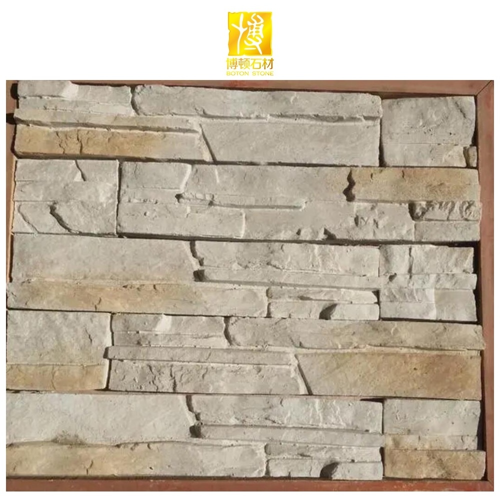 Artificial Stones Customized Size Outdoor Slate Cultural Decorative Veneer Faux Cladding Panels Exterior Wall