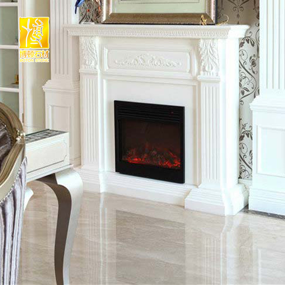 Chinese 2 sided electric Marble Fireplace for wood burning