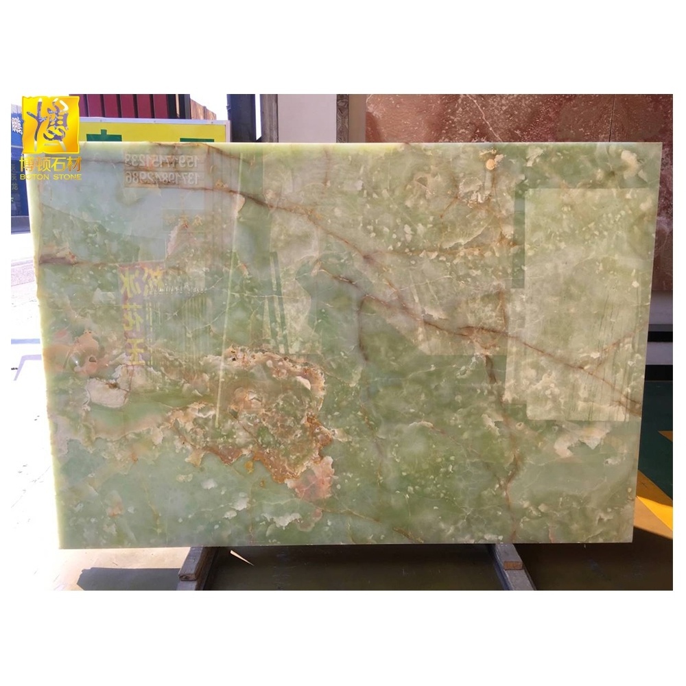 Natural Stone Polished Chinese Green Onyx Stone for Decoration