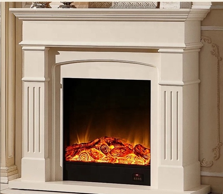 Artificial Marble Fireplace Mantels Surround Beige Cast Marble Stone White Fireplaces Mantels