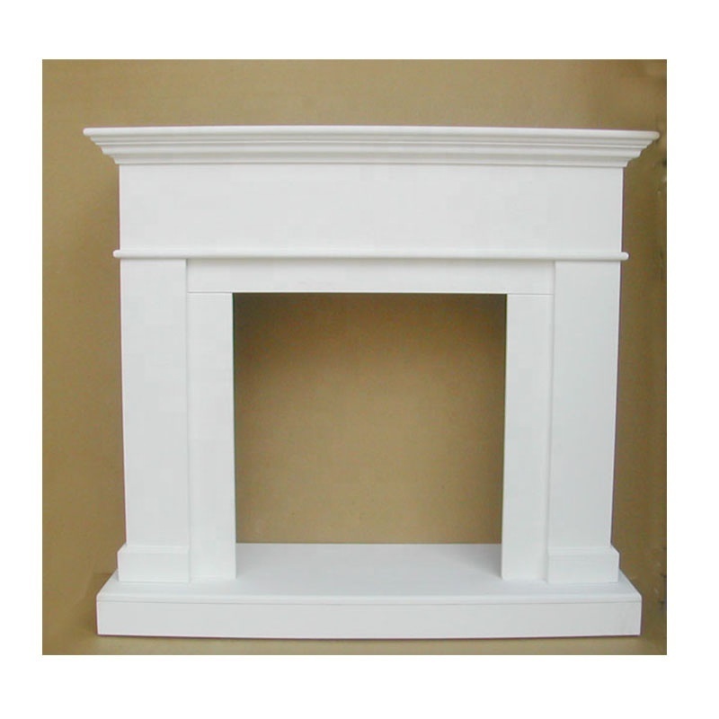 Artificial Marble Fireplace Mantels Surround Beige Cast Marble Stone White Fireplaces Mantels