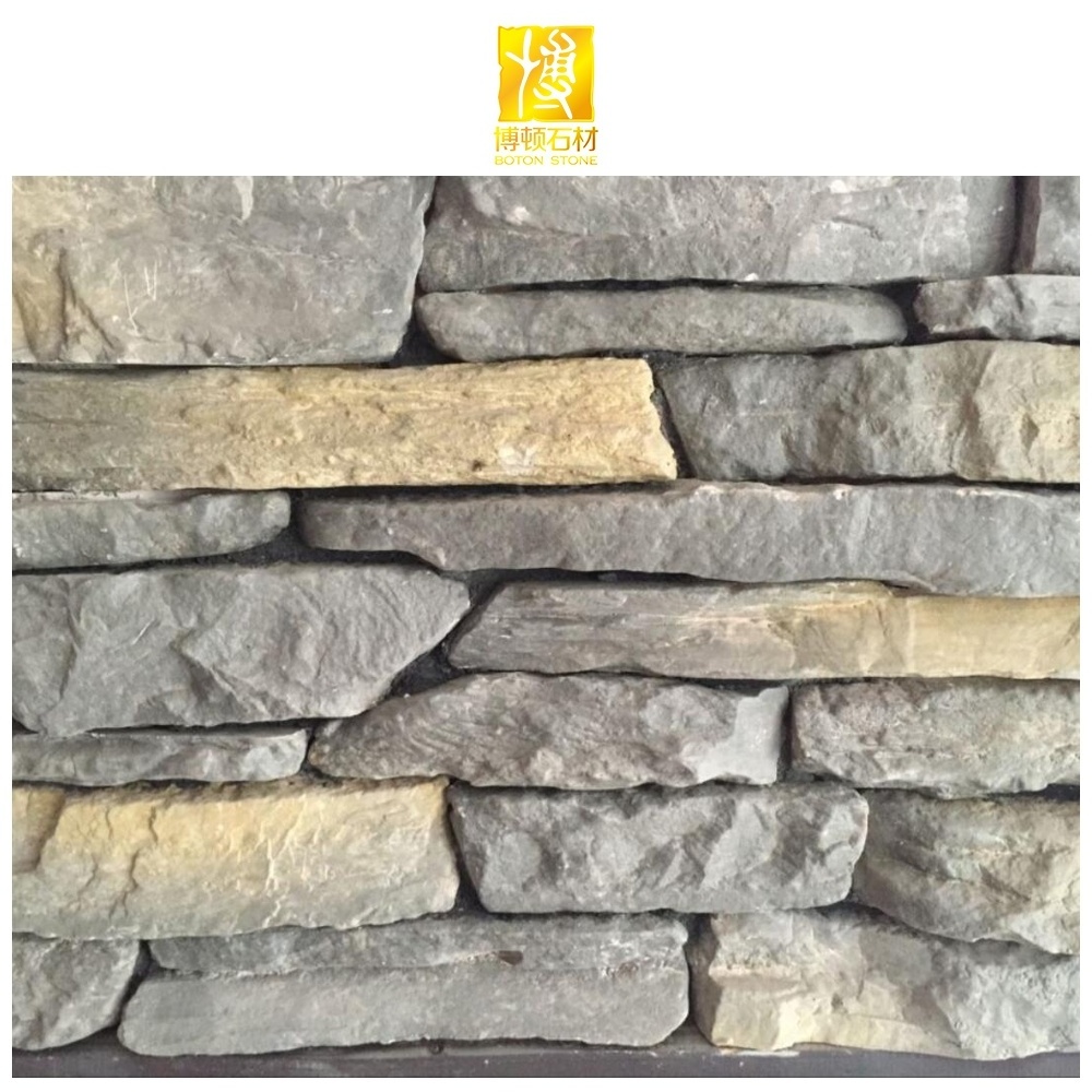 Artificial Stones Customized Size Outdoor Slate Cultural Decorative Veneer Faux Cladding Panels Exterior Wall