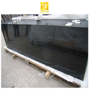 Factory Price Black Natural Stone Kitchen Countertop Polished Bathroom Wall Slab Granite Tile Floor