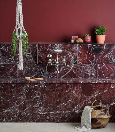 Turkish Rosso Levanto Natural Purple Marble , white vein line purple natural marble countertop