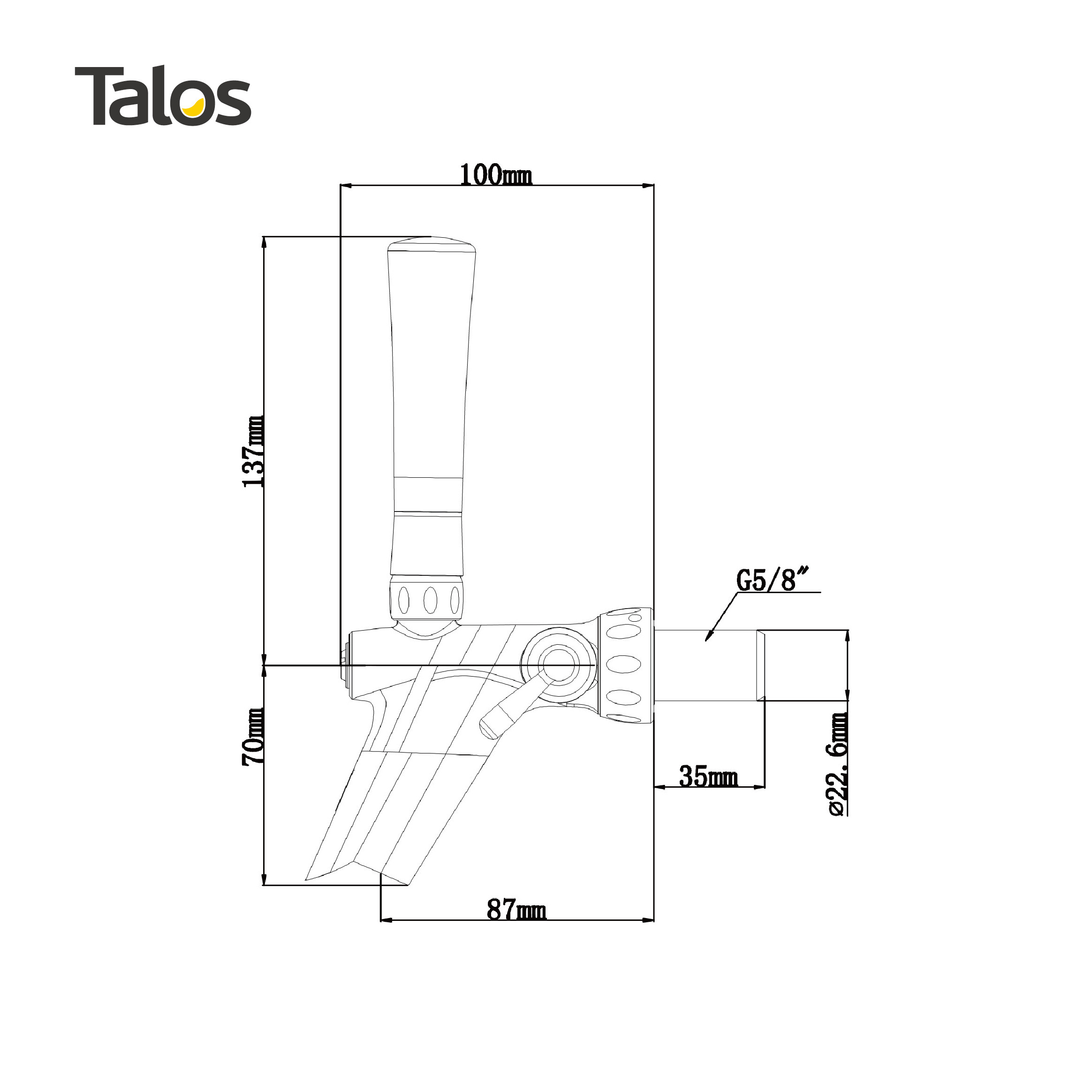 TALOS PVD Beer faucet  Creamer Beer dispensers Creamer tap for drinking dispenser