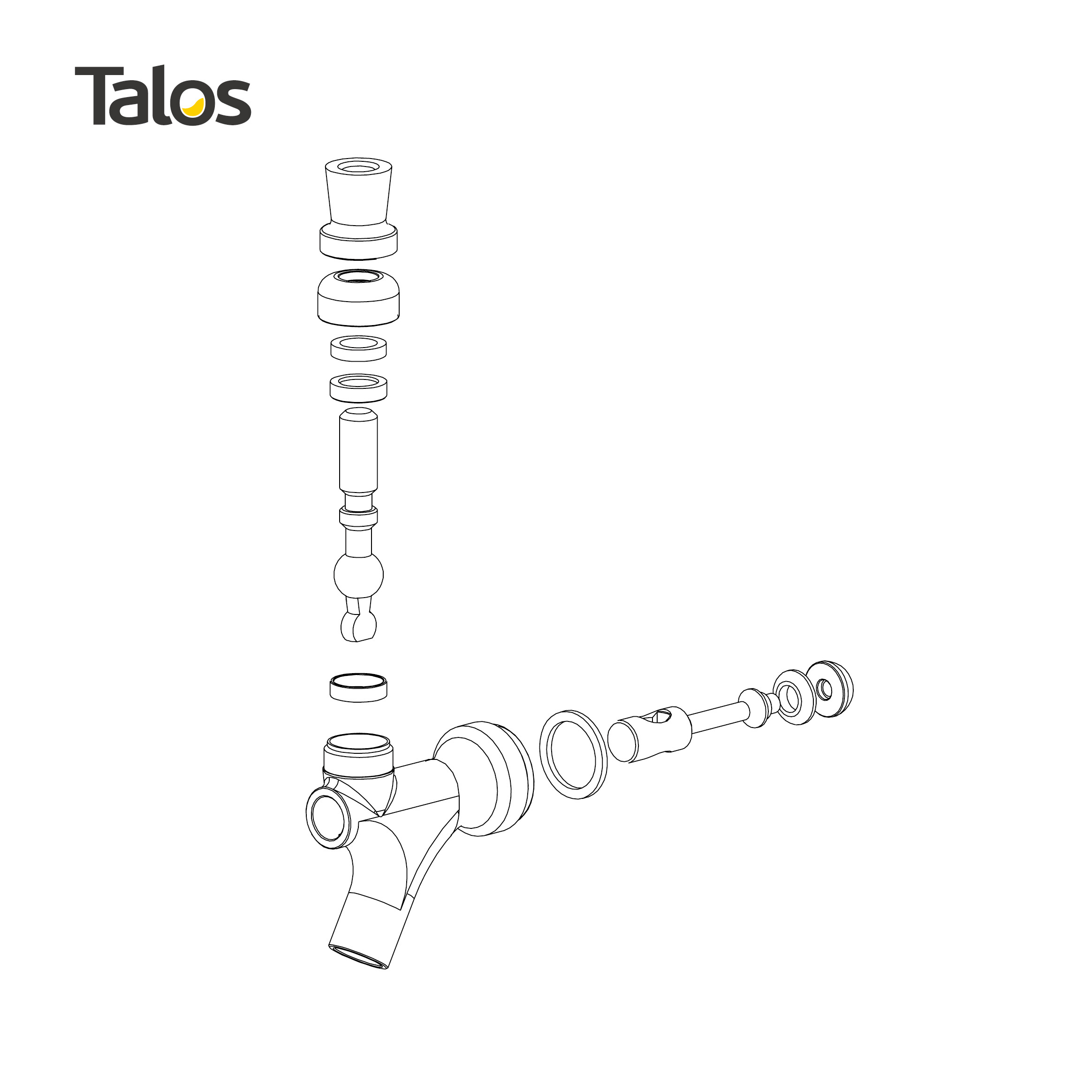 TALOS Bar Equipment Beer Dispensing Tap American type draft beer faucet