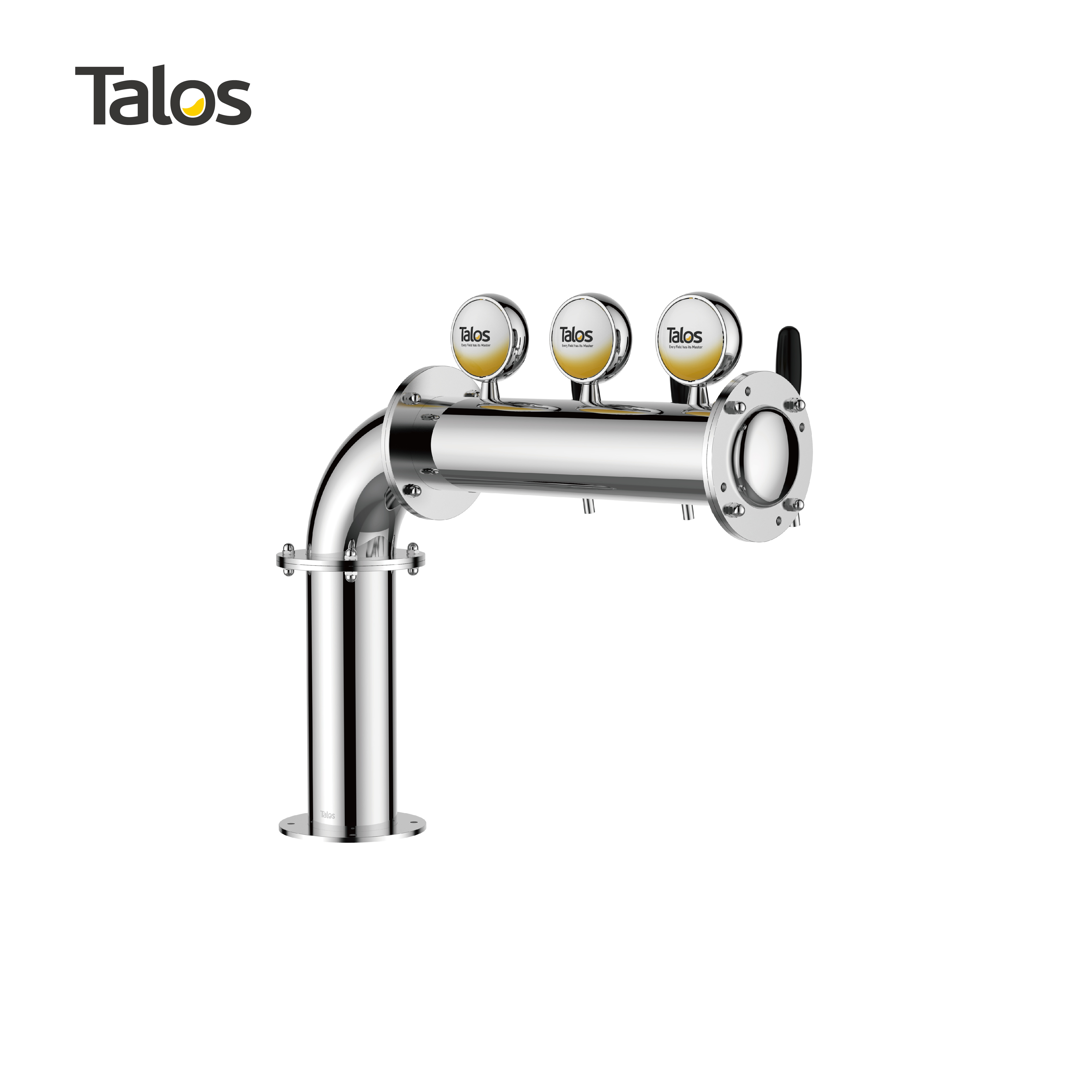 TALOS Bar Equipment Drink Dispenser L Type 3-way 102mm Beer Tower