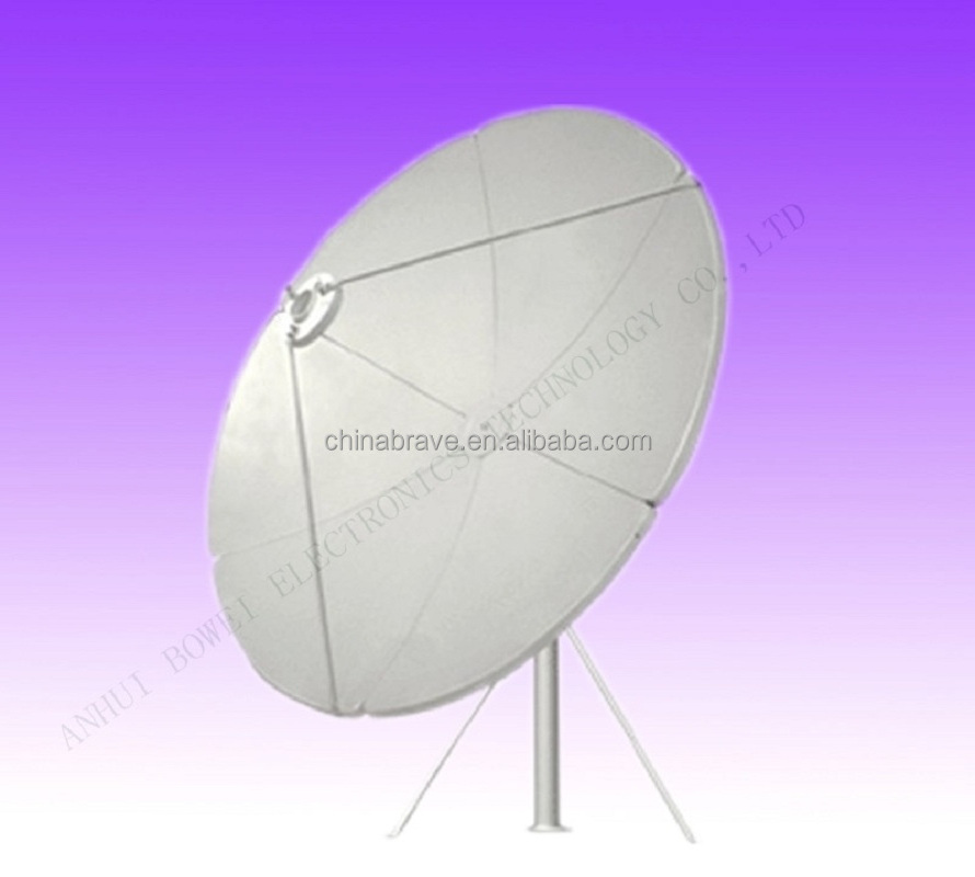 C/KU band 1.8 2.4 3 3.7 4 4.5m 12 10 8 6feet satellite dish/tv/wifi/car tv/3g/hdtv fiber steel satellite dish antenna & receiver