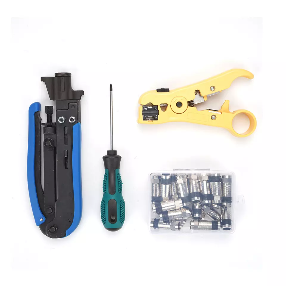 Hot Sale RG6 RG59 RG11 Cables Coaxial Cable Stripper Crimping tool Crimpers