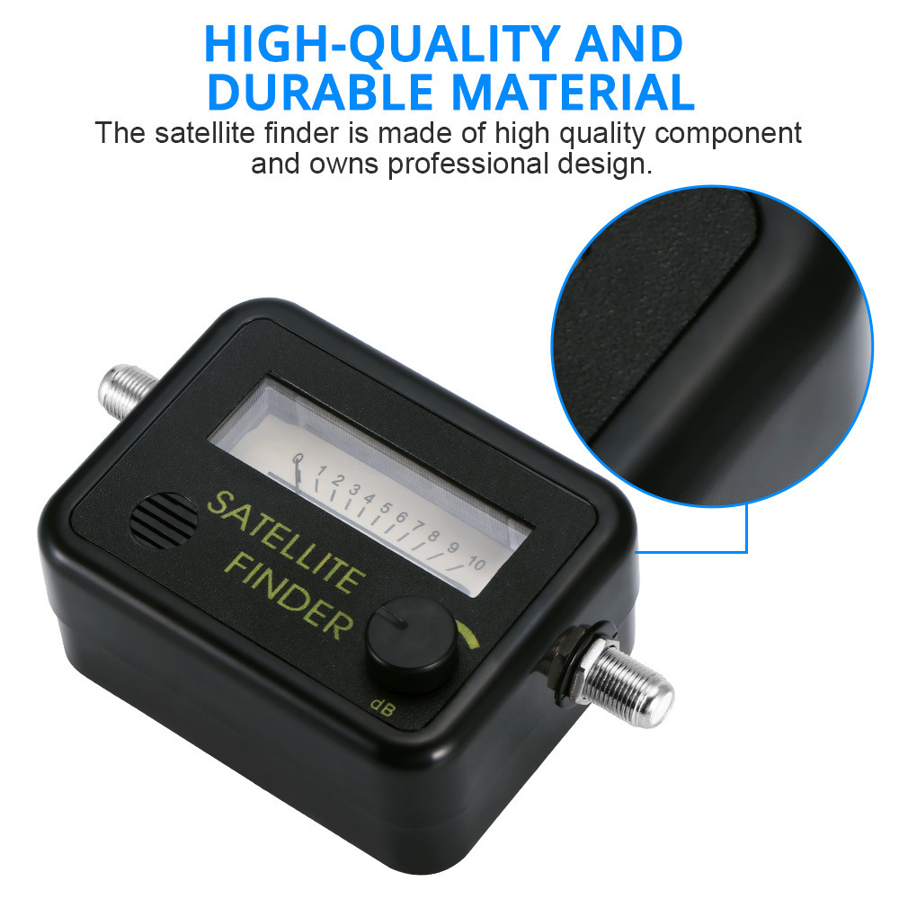 Signal Strength Meter Portable Satellite Finder Dish Net Work Analog Meter Mini Digital SAT Finder