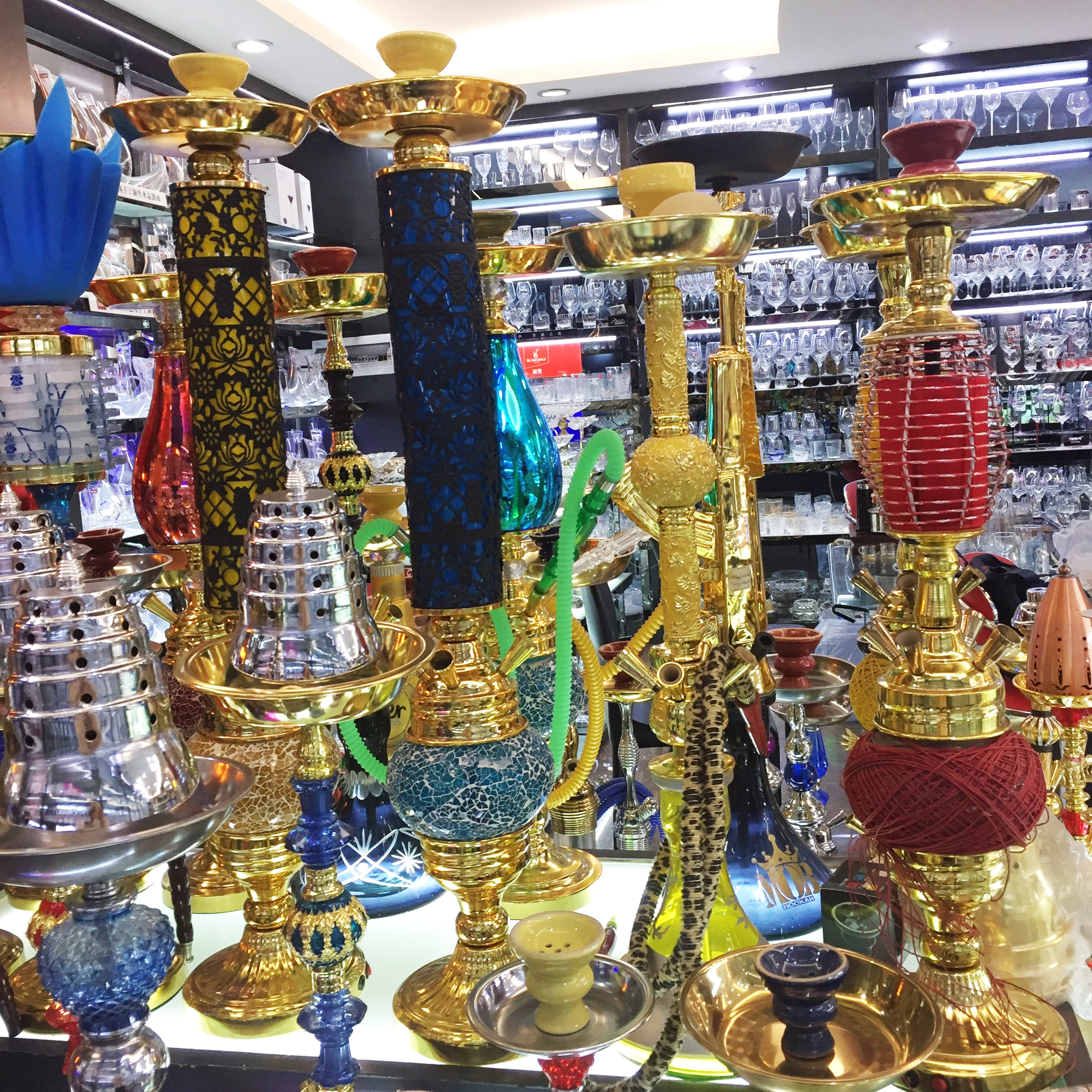 Factory customized design Russian stainless steel carbon fiber hookah,wood hookah,hookah wood